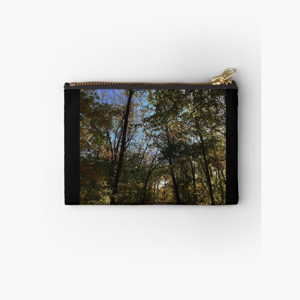 Item preview, Beautiful Fall Wooded Trail Scene with a Pond - Indian Creek Trail Kansas City  designed and sold by Zen  Goat.