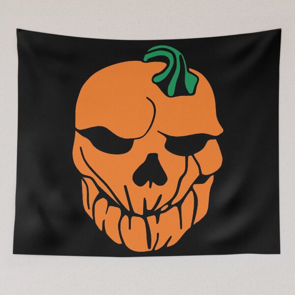 Item preview, Orange Pumpkin Head Skull designed and sold by Trace1234.