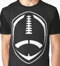 White Vector Football Graphic T-Shirt