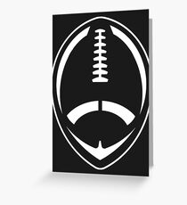 White Vector Football Greeting Card