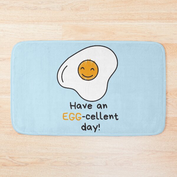 Item preview, Have an EGG-cellent day! Happy cute lazy egg, fried egg fun design. designed and sold by milkasweet.