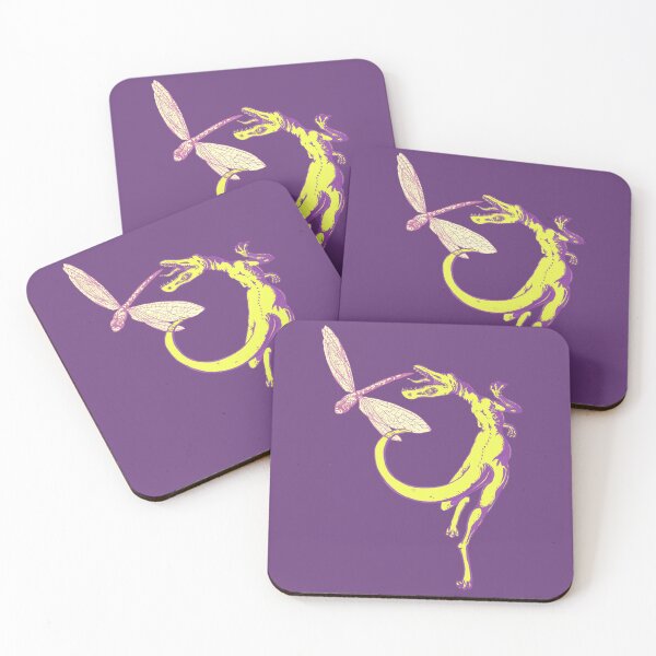 Item preview, Dino's Dragonfly Dinner - Yellow Purple Edition designed and sold by Spammabelle.