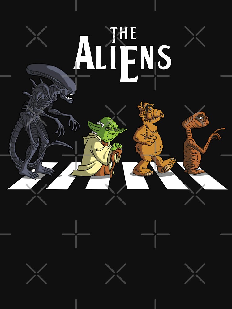 Die Alien Abbey Road Parodie T-Shirt