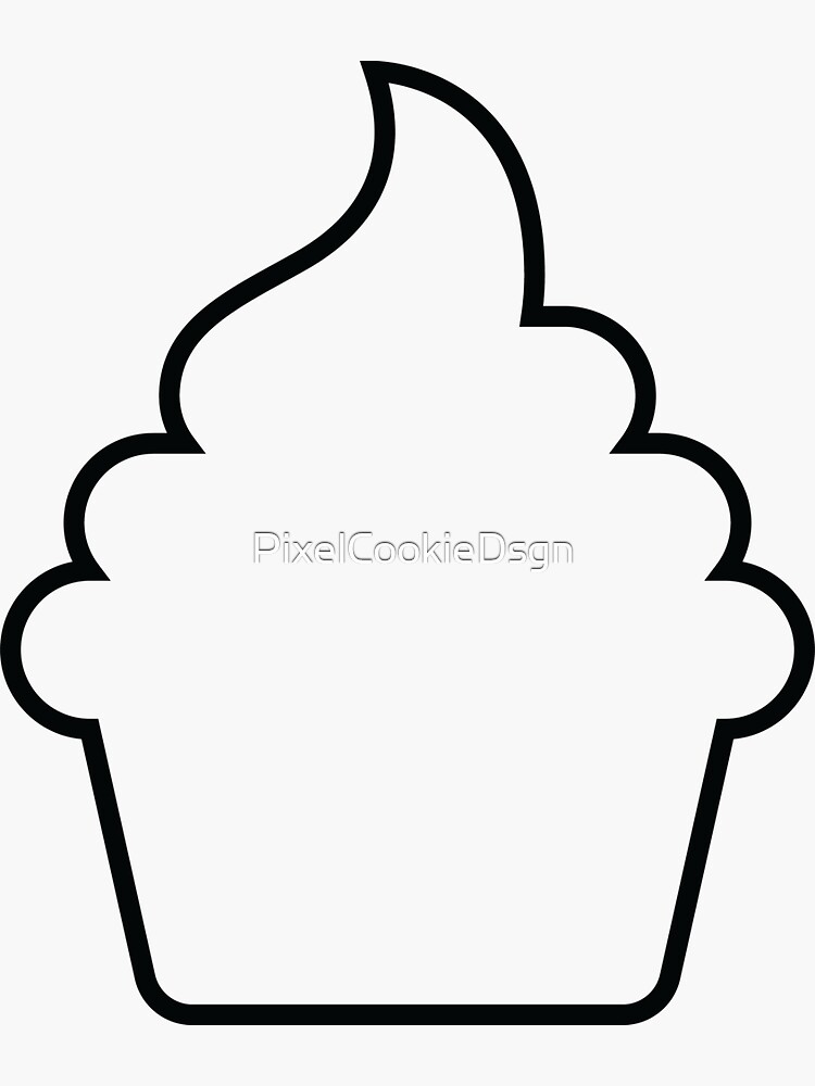 cute cupcake outline\