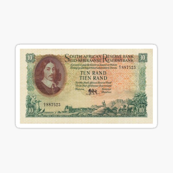 Old South African Ten Rand Note Sticker For Sale By Arendbotha Redbubble