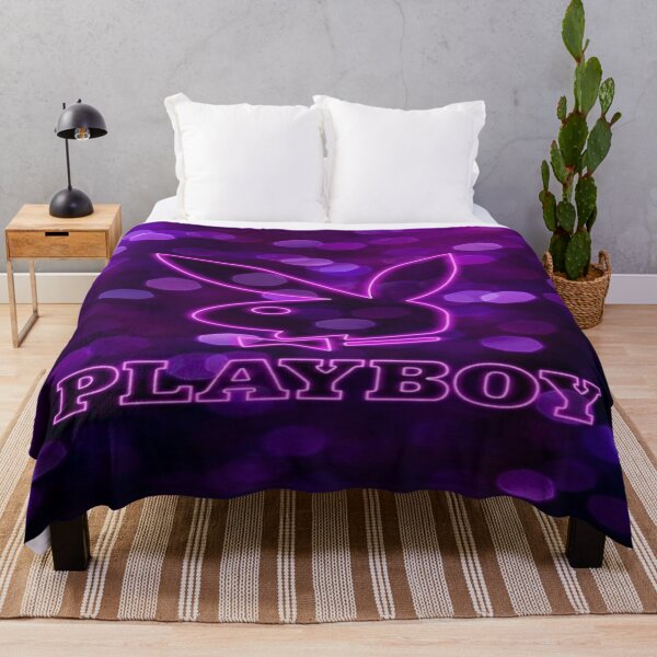 Purple y2k Bunny Throw Blanket