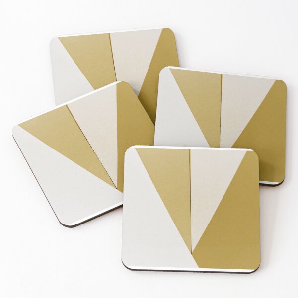 Item preview, Modern Geometric Colorblock in Khaki Tans and White designed and sold by AlteredAtelier.