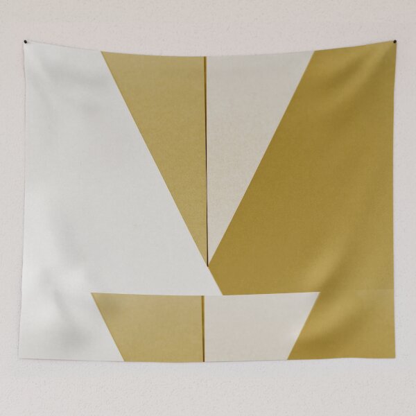 Item preview, Modern Geometric Colorblock in Khaki Tans and White designed and sold by AlteredAtelier.