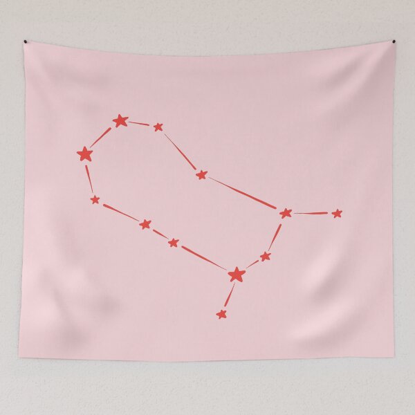 Item preview, minimalist gemini constellation in red and pink designed and sold by neopop.
