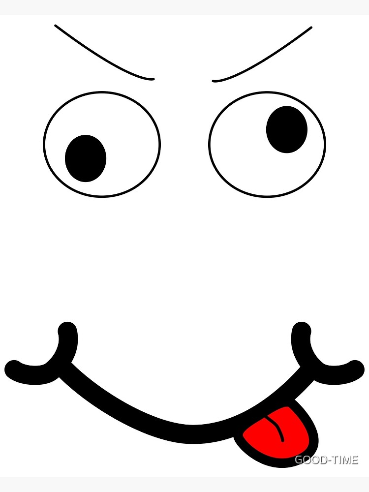 "Smiley Emoji Crazy Eyes Smile Mouth Stick Out Tongue" Poster by GOOD