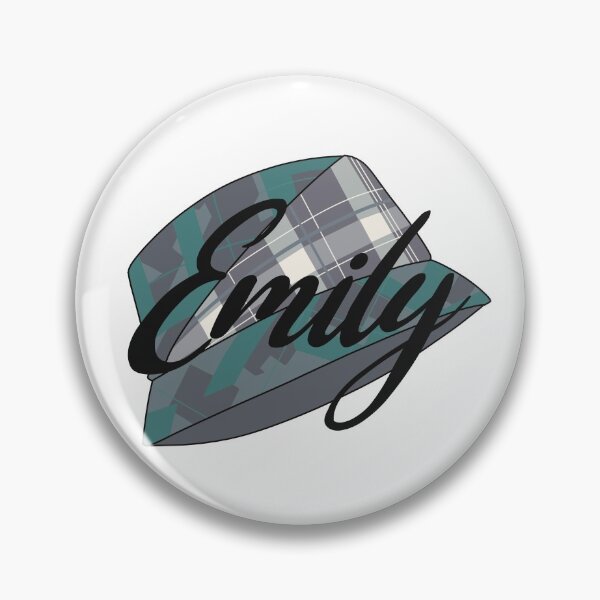 Item preview, Blue, beige and green tartan hat with the name 'Emily' written over it    designed and sold by Fruit-Tee.