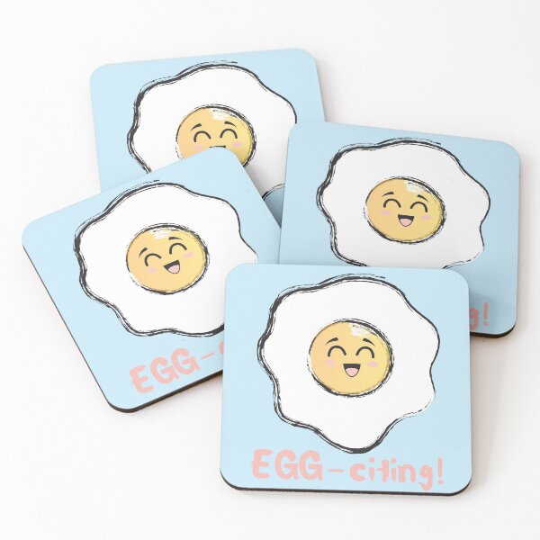 Item preview, EGG-citing! Happy cute lazy egg, fried egg fun design. designed and sold by milkasweet.