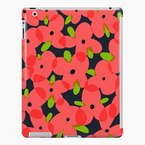 Amapolas | Patrón de flor roja Funda rígida para iPad