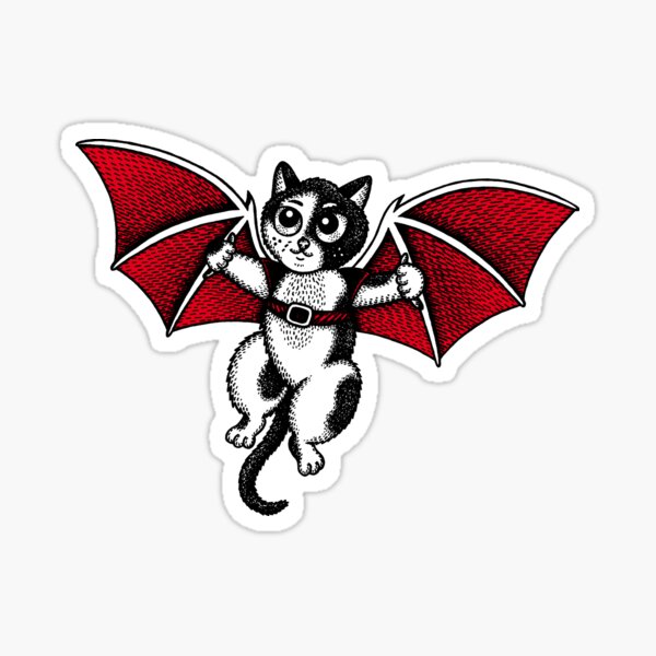 Bat Cat Sticker