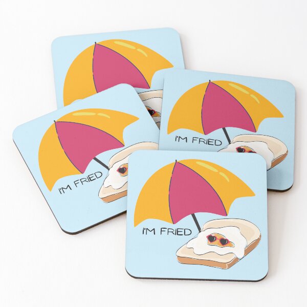 Item preview, I am fried. Funny fried egg on the toast with beach umbrella. designed and sold by milkasweet.