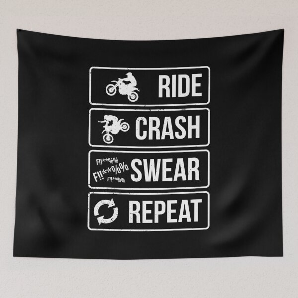 Item preview, Biker Motorcycle Lover Gift Ride Crash Swear Repeat designed and sold by haselshirt.
