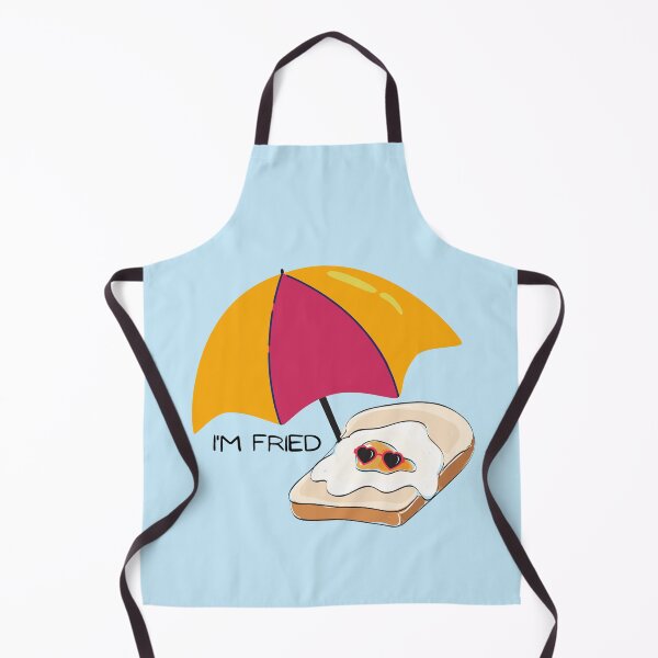 Item preview, I am fried. Funny fried egg on the toast with beach umbrella. designed and sold by milkasweet.
