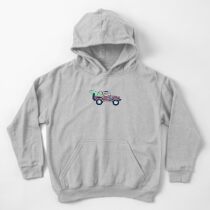 Adrette Jeep Golden Retriever Welpe - Strandurlaub Kinder Hoodie