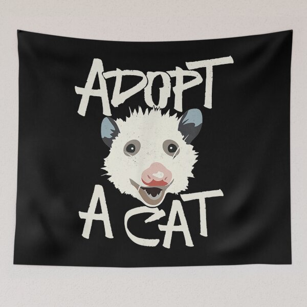 Item preview, Funny Cat Lover Adopt a Cat Possum  designed and sold by JanelAmico.