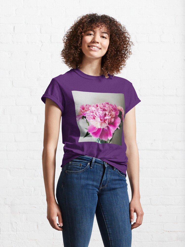Alternate view of Gift for Gardener - Pink Peonies Classic T-Shirt