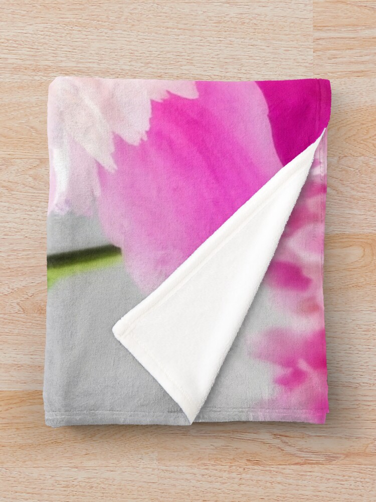 Alternate view of Gift for Gardener - Pink Peonies Throw Blanket