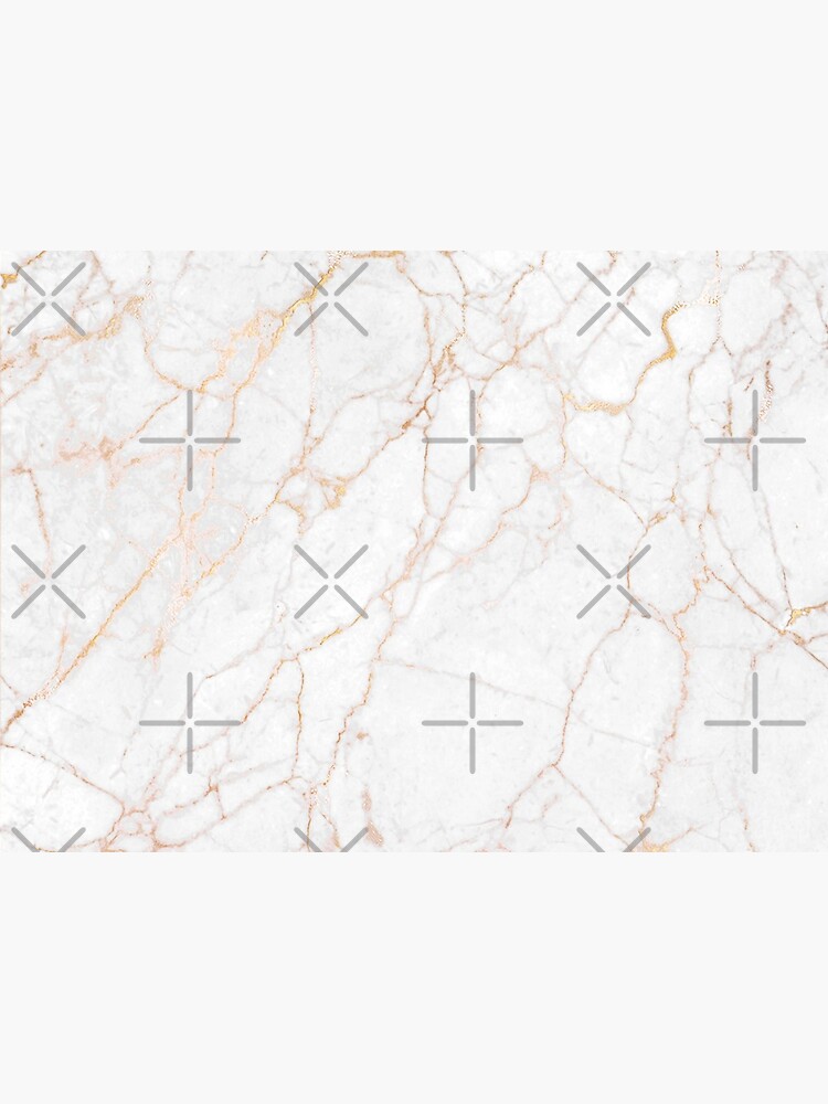White Marble with Gold Glitter Veins by MysticMarble