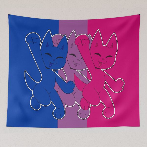 Item preview, Bi gummy/cat pride flag designed and sold by FluffRave.