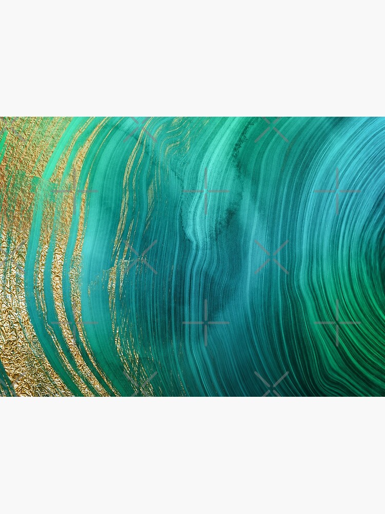 Malachite Green Marble with Gold Veins by MysticMarble