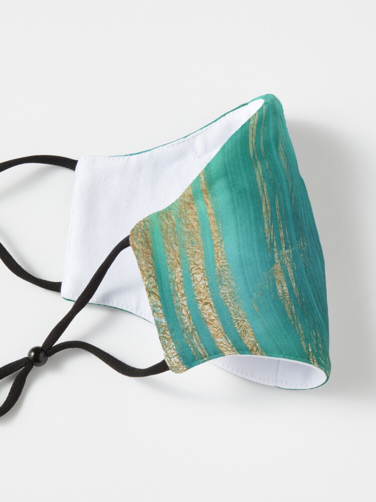 Alternate view of Malachite Green Marble with Gold Veins Mask
