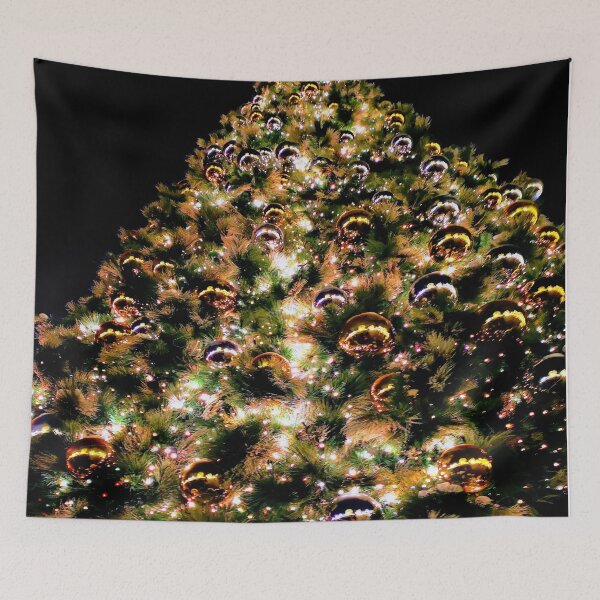 Item preview, Christmas Tree Lights and Ornaments night photography designed and sold by milkasweet.