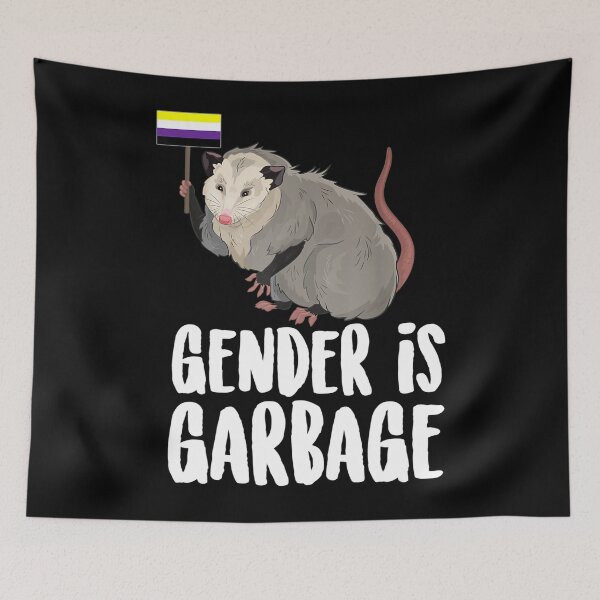 Item preview, Gender Is Garbage Genderfluid NonBinary Possum designed and sold by JanelAmico.
