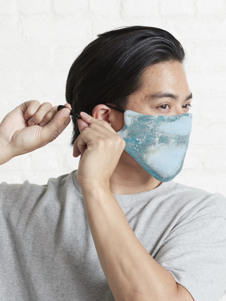 Alternate view of Ice Blue Metal Foil and Light Blue Marble Texture Mask