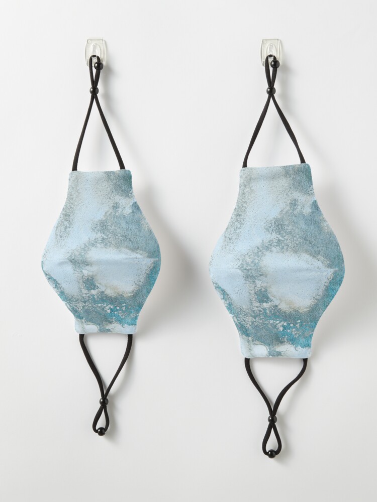 Alternate view of Ice Blue Metal Foil and Light Blue Marble Texture Mask