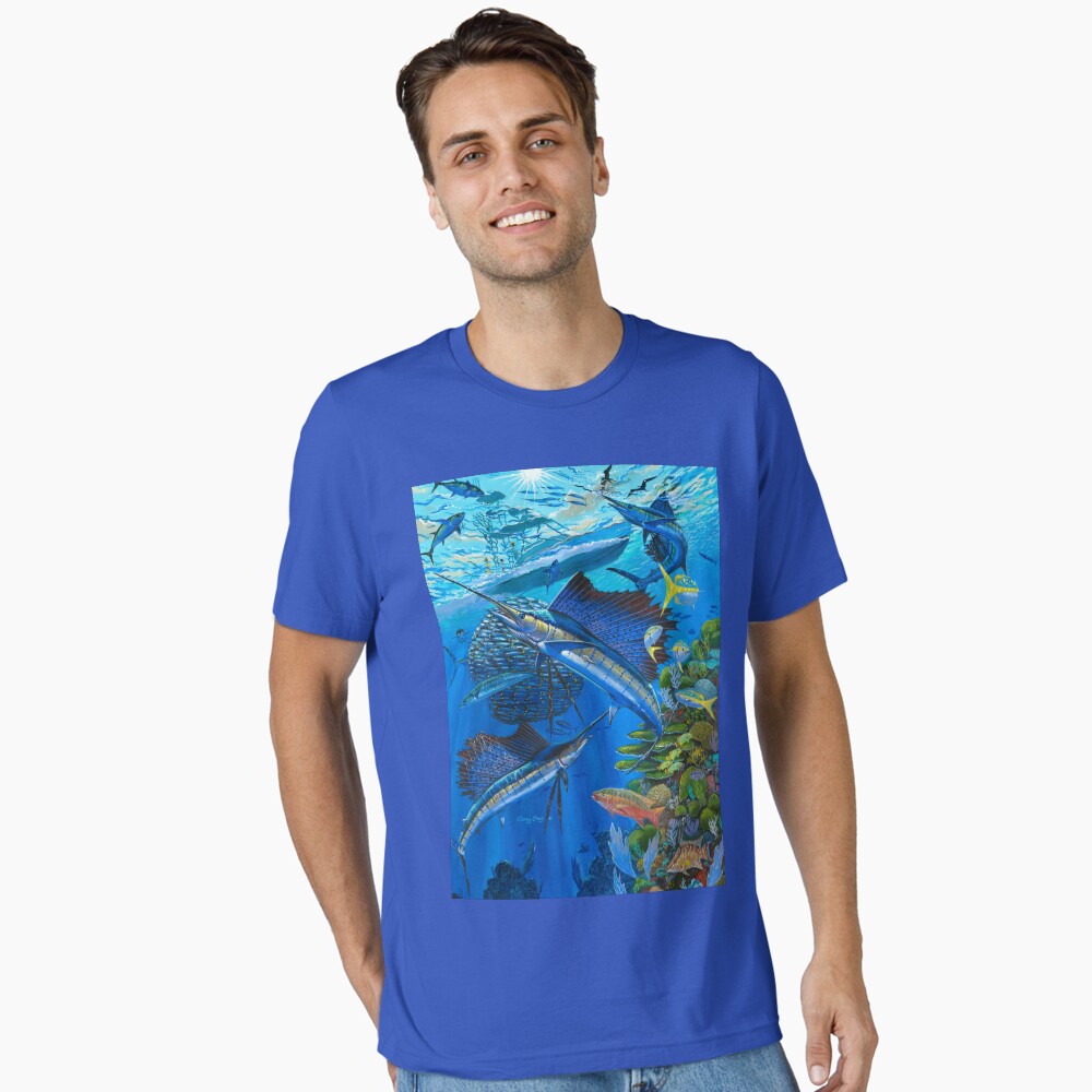 Vista previa del artículo con la obra «Camiseta esencial», diseñado y vendido por Bluemarlin.