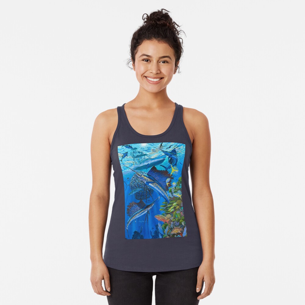 Vista previa del artículo con la obra «Camiseta con espalda nadadora», diseñado y vendido por Bluemarlin.