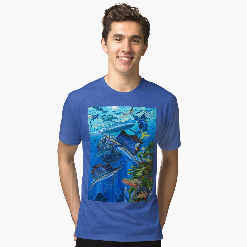 Vista previa del artículo con la obra «Camiseta de tejido mixto», diseñado y vendido por Bluemarlin.