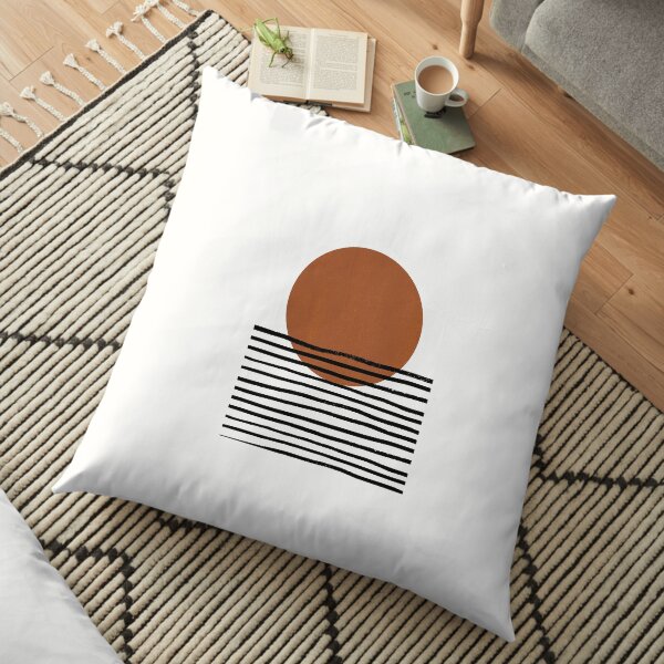 Boho Lines and Shapes Floor Pillow