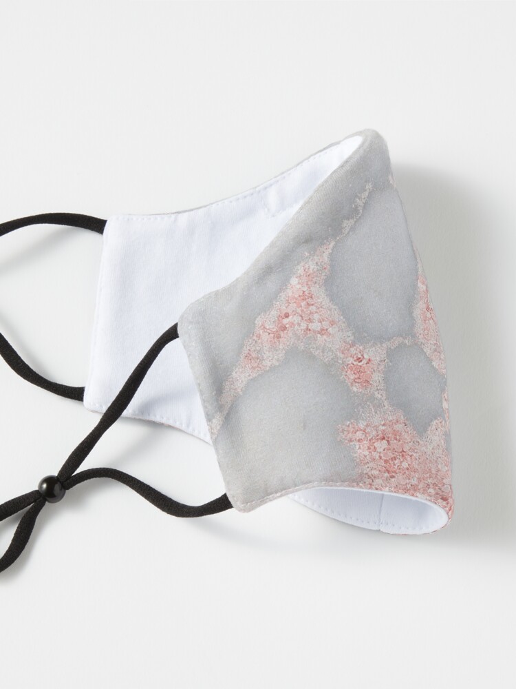 Alternate view of Rosegold Glitter Pink Sparkle Faux Marble Mask