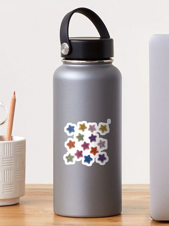 RAINBOW STARS RHINESTONE WATER BOTTLE