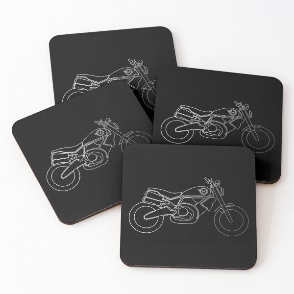 Motorcycle Scrambler type Coasters (Set of 4)