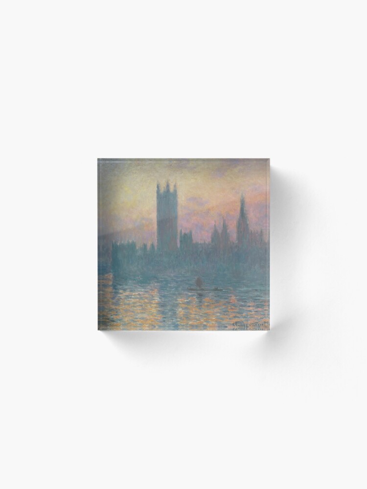 Alternate view of The Houses of Parliament Sunset by Claude Monet Acrylic Block