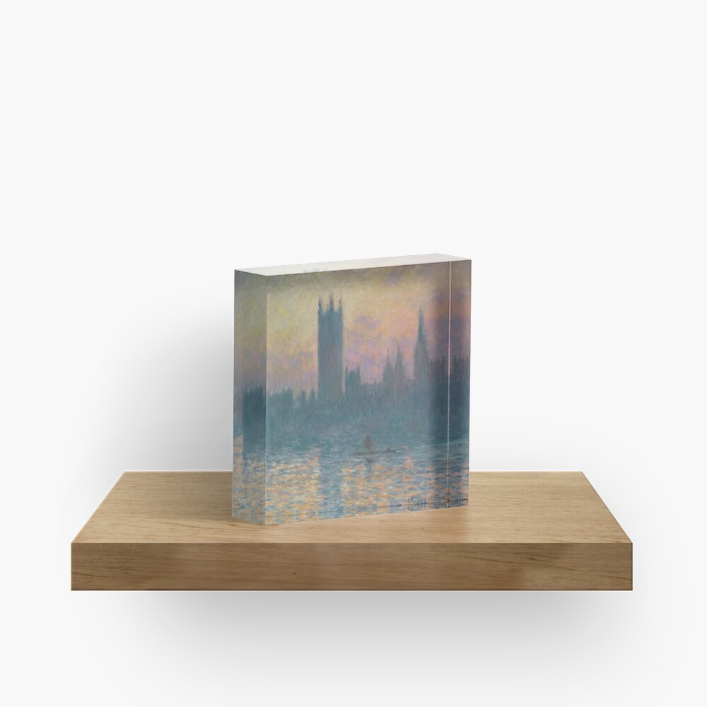 The Houses of Parliament Sunset by Claude Monet Acrylic Block