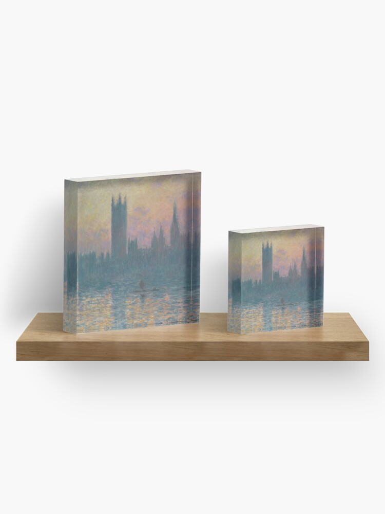 Alternate view of The Houses of Parliament Sunset by Claude Monet Acrylic Block