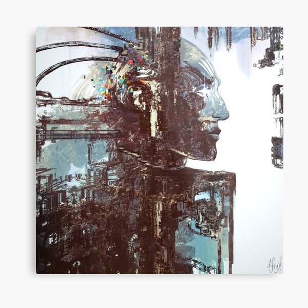 Cyberpunk Profile Metal Print