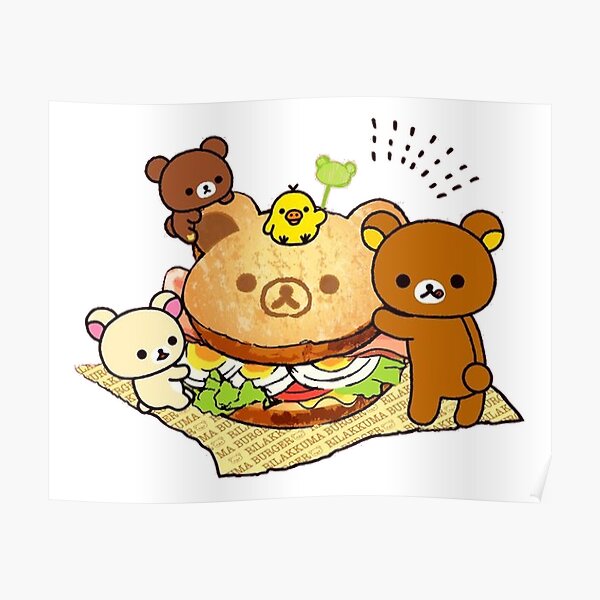 Rilakkuma burger Poster
