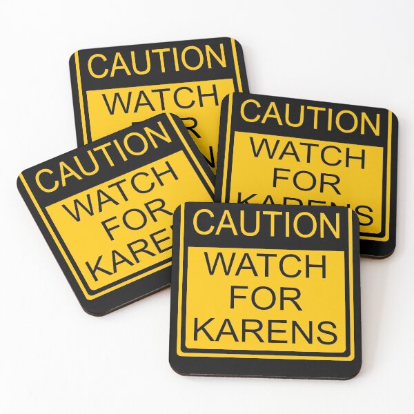 Item preview, CAUTION: WATCH FOR KARENS - black shirt designed and sold by Rooks-Artworks.