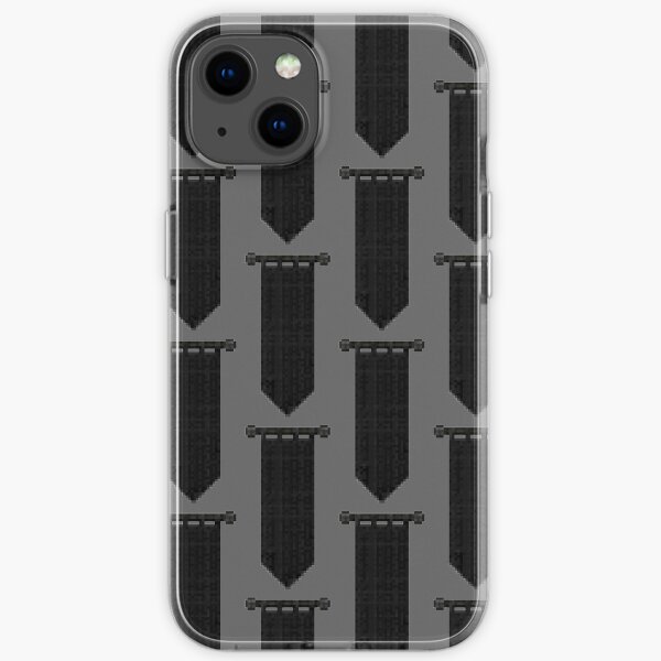 WesterosCraft Black Pixel Art Shield Banner iPhone Soft Case