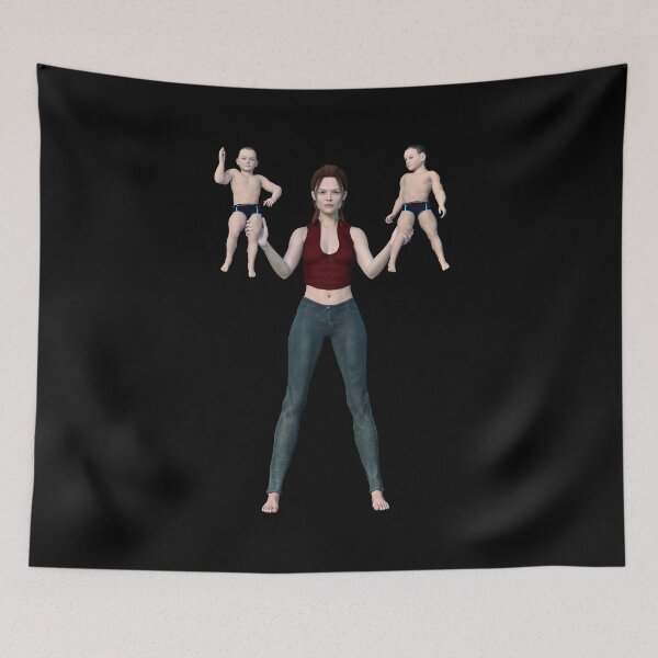 Item preview, Young mother with toddlers designed and sold by MIRO3D.