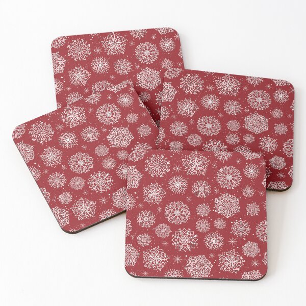 Item preview, Assorted Snowflakes On Red Background designed and sold by Maria Heyens.