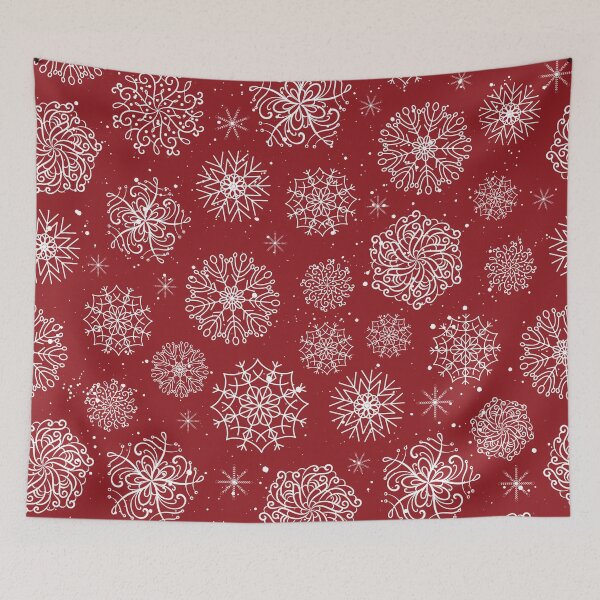 Item preview, Assorted Snowflakes On Red Background designed and sold by Maria Heyens.